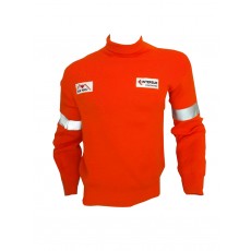 CHOMPA JORGE CHAVEZ COLOR NARANJA Y CINTA REFLECTIVA